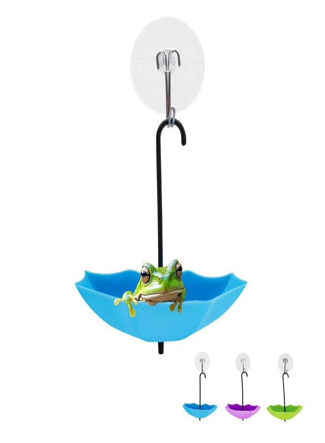 MHLLGN 3 Pack Plastic Umbrella Decorations with Suction Cups, Frog Habitat Platform, Reptile Decorations for Terrarium, Frog Tank Accessories, Terrarium Decor for Tree Frog, African Dwarf Frog, Toad - Image 1